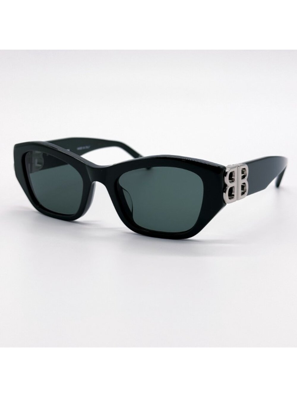 NEW BALENCIAGA BB0311SK 004 SUNGLASSES GREEN GEOMETRIC UNISEX EYEWEAR BALENCIAGA - Picture 1 of 10